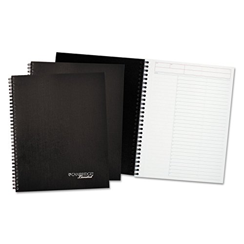 Cambridge Action-Planner Wirebound Business Notebook 7-1/4 x 9-1/2 Black 80 Sheet 3/Pack (MEA45016)