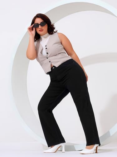 Image of Nifty Women's High Rise Denim Stretchable Straight Fit Plus Size Jeans