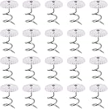 Akstore 20 Pcs Bed Skirt Pins Clear Heads Twist Pins for Upholstery, Slipcovers and Bedskirts, Bedskirt Pins (20PCS)