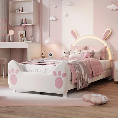 Cama infantil tapizada de 90 x 200