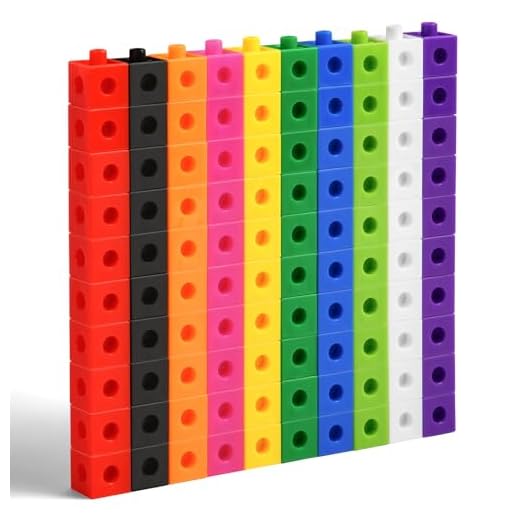 HOTUT Cubos para Juego Matemático,100 Piezas Contando Manipulativos Matemáticas,Manipulativos de Cubos Matemáticos,Aprendizaje de Matemáticas para Edades Tempranas,Niños de 3+ años