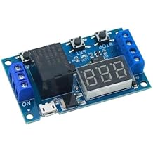DC 6-30V Support USB 5V LED Display Automation Cycle Delay Timer Control Off Switch Delay Time Relay 6V 9V 12V 24V10 Pcs,Black Relay