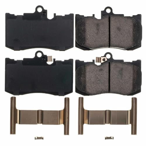 Image of PowerStop Front Brake Pads for Lexus GS200t 2016-17 |GS300 2018-19 |GS350 2013-20 |GS450h 2013-16 |IS200t 2016-17 |Lexus IS300 2016-25 - Z17 Ceramic Brake Pads with Installation Hardware, 17-1586