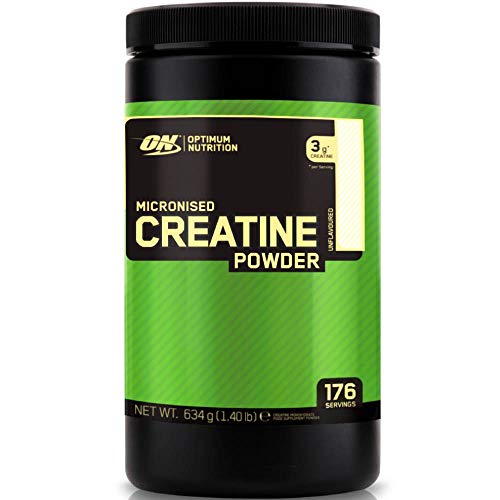 Optimum Nutrition Micronised Creatine Monohydrate, Créatine Monohydrate Micronisé en Poudre, Non Aromatisé, 176 Portions, 634g