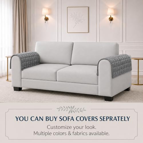 Image of STITCHNEST 'Haven Soft Series' Sofa Armrest Cover | Ultra Soft Plush Hand Rest Protector for Sofa & Couch Furniture, Washable Textured Arm Cover