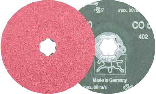 PFERD 722183 Fiberschleifer CS FS, Ausführung Keramikkorn CO, Combiclick, 50 Korngröße, 125mm, 25 Stück