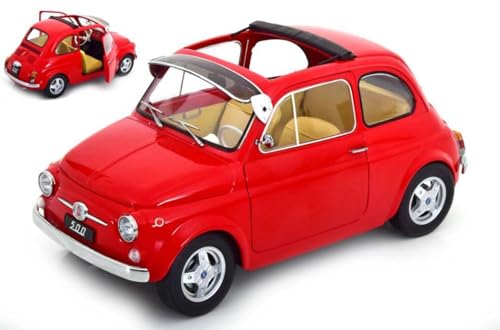 Fiat 500 F Custom 1968 rouge voiture miniature 1:12 KK Scale KKDC120061 modele reduit metal