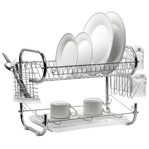 ESCORREDOR - De Louça Com Bandeja Cromado 2 Andares ESCORREDOR - De Louça Com Bandeja Cromado 2 Andares