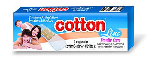 Curativo Antisséptico Transparente Com10 Unid., Cotton Line
