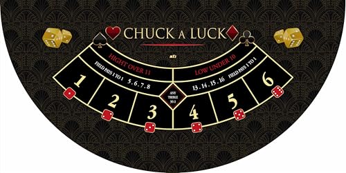 MTJ® Tapis de Casino Chuck a Luck 140 x 70 cm - Jersey néoprène - Fabriqué en France (VIP)