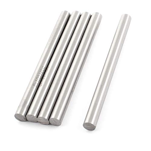 Sourcingmap 5Pcs 8mmx100mm HSS Straight Machine Boring Tool Round Lathe Bar Rod, Silver