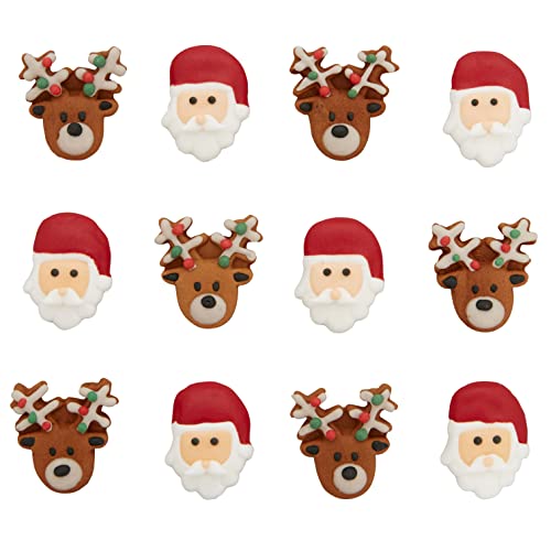 Wilton Reindeer, Santa Royal Icing Decorations, 12 Count #TOP1