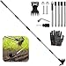 TUIBEIDAMAI Unkrautstecher mit Langem Stiel 180cm, unkrautjäter Hand, 2-in-1 Unkrautrechen und Gartenhacke, Unkrautzieher Werkzeug,Gartengeräte Unkraut Jäten für Hof, Rasen, Terrasse und Garten
