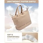 LOVEVOOK Travel Duffle Bag, Puffer Weekender Bags for Women with Shoe Compartment, Carry On Overnight Hospital Bag, Gym Tote - Image 3