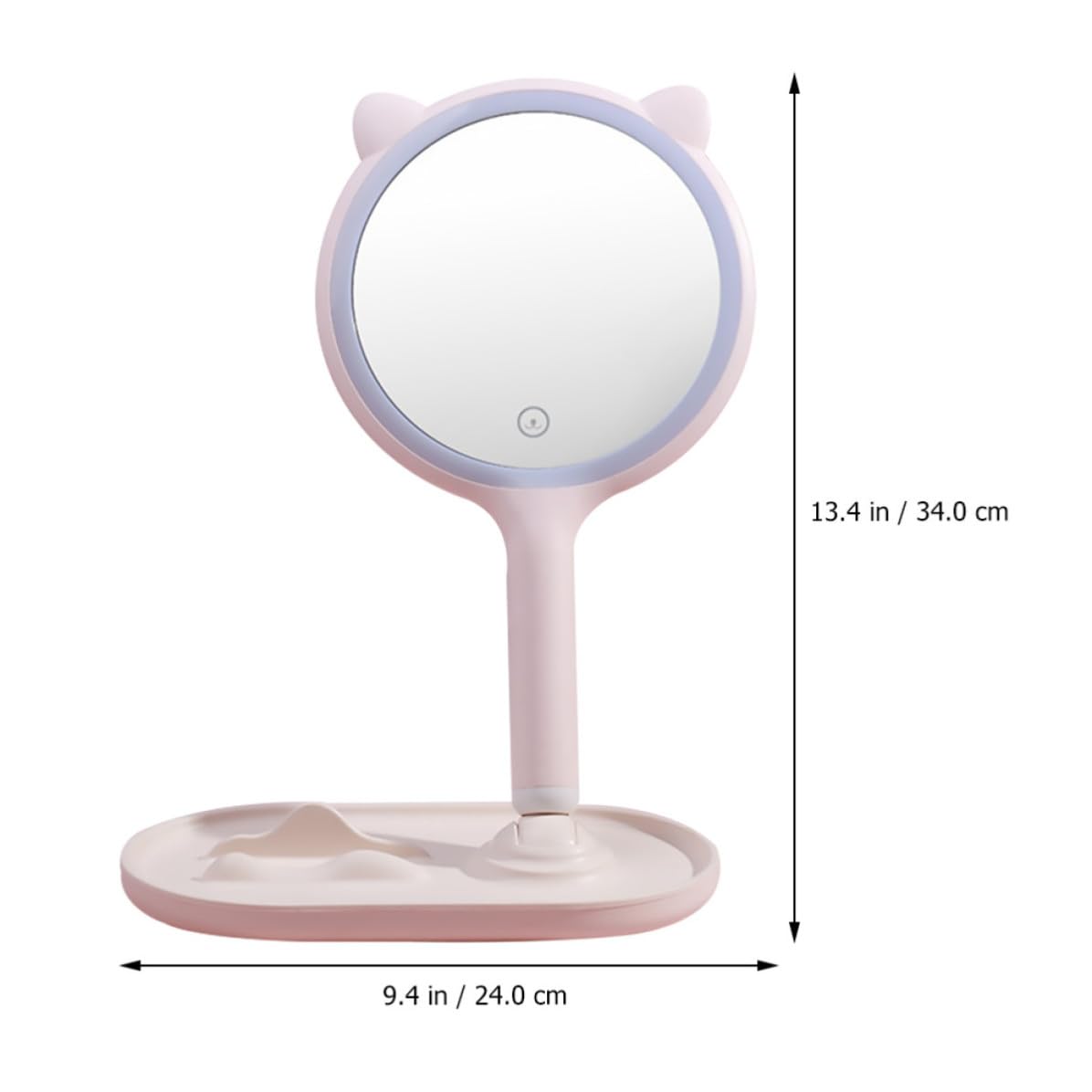 LED Schminkspiegel mit Touch, USB Aufladung, Doppelseitig, 1200mah