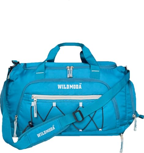 Image of 50L Duffel Travel Bag with Multiple Pockets | Ideal for Gym & Outdoor Trips (Turquoise)