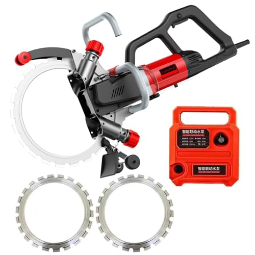 Sierra cortadora de hormigón con anillo perseguidor de pared, 8800 W, sin escobillas, sierra de hormigón eléctrica circular con hoja, 3000 RPM, profundidad de corte de 270/300 mm, máquina de corte de