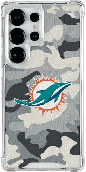 Skinit Clear Phone Case Compatible with Galaxy S25 Ultra - Officially Licensed NFL Miami Dolphins Design