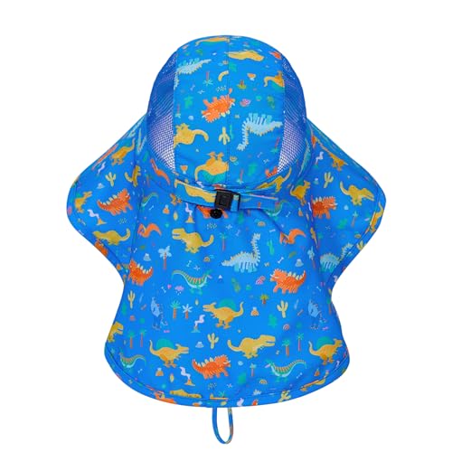 Toddler Sun Hat Boys Girls Kids Sun Hat UPF 50+ Sun Protection Mesh Adjustable Summer Beach Hats with Neck Flap Wide Brim2