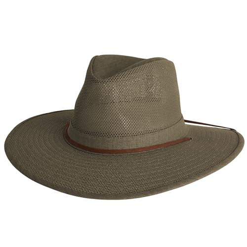 Image of Henschel Hats Aussie Breezer Grande Hat - Extra Wide-Brim Sun Hat for Men | Perfect Men's Summer Hat for Camping