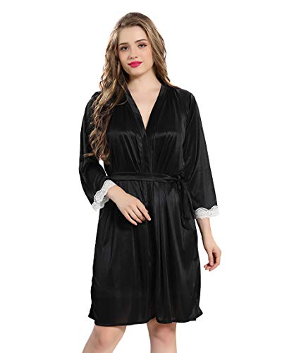 AV2 Women's Satin Solid Knee Length Night Dress - Image 5