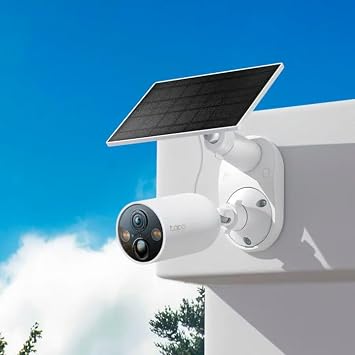 Wireless 2K Outdoor Security Cameras with Solar Panels (4-Pack) - Battery Powered - No Monthly Fees - TP-Link