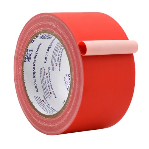 Image of WOD GTC12 Gaffer Tape, Red Low Gloss Finish Film, 2.5 inch x 60 ft. (Pack of 20) Residue Free, Non Reflective Cloth Fabric, Secure Cords, Water Resistant, Photography, Filming Backdrop