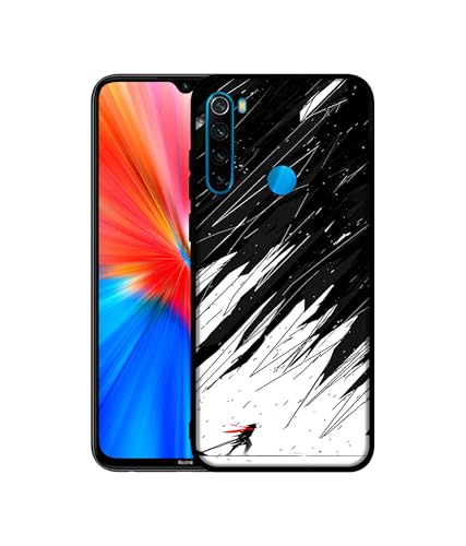 Image of Geometric Strom Design Premium 2D Printed Metal Back Case Cover for Mi Redmi Note 8 4G