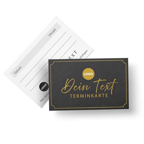 Terminkarten erstellen – 50 Karten mit Name, Logo personalisiert – für Friseur, Kosmetik, Massage – gut beschreibbar – made in Germany – (Motiv 5)