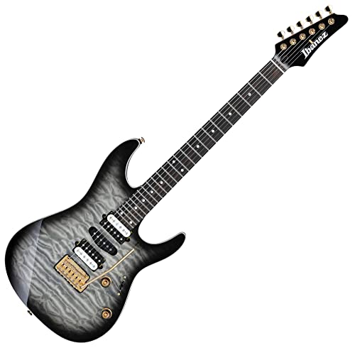 Ibanez AZ47P1QM-BIB Black Ice Burst – Guitare électrique (+ housse) - Les Beatles, Paul McCartney, John Lennon, RIngo Starr, George Harrison Ibanez AZ47P1QM-BIB Black Ice Burst - Guitare électrique (+ housse)