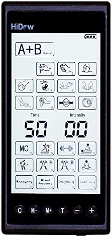 Close-up of the HiDow XPDS 4|24 LCD screen showing mode and intensity settings