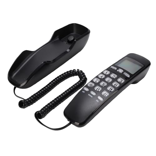 Teléfono Básico con Cable para Montaje en Pared, Negro miniatura 4