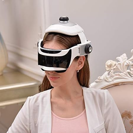 HCI eScalp a Rechargeable combined Head & Eye Massager with Touch and wireless remote. Kneading, Heating, Squeezing and soothing Vibration with more than 4 automatic programme.
