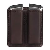 Kosibate Leather Magazine Holder, Tactical Mag Holster Fits for .40 .45 G17 19 Sig P320 1911 Pouch,...