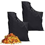 ZhouWei 2 Piezas Bolsa de Aspiradora, 60 * 44 cm Respirable Universal Bolsa Recolectora de Hojas Bolso Sopladora de Hojas Repuesto con Cremallera y Cordón, para Sopladores al Vacío de Jardín (Negro)