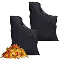 ZhouWei 2 Stück Laubsauger Fangsack, Atmungsaktiv Verstellbarer Ersatz Auffangsack Laubsauger Sack Universal Großes Fassungsvermögen Laubbläser Ersatzbeutel mit Reißverschluss, für Garten Rasen