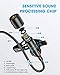 PoP voice 16 Feet Lavalier Microphone for 3.5mm Devices, Android and Camera - Noise Cancelling Lapel Mic TRRS Omni Mic for Phones, TikTok, Video Recording (with a TRS Adapter, 2 Clips and 4 Covers)