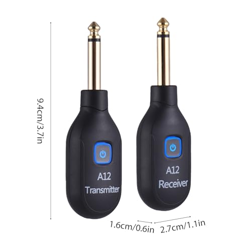 Sistema inalámbrico para guitarra 2.4G Recargable Transmisor y receptor portátil con cambio de modo dual Plug and Play para guitarra eléctrica/acústica, bajo y violines miniatura 5