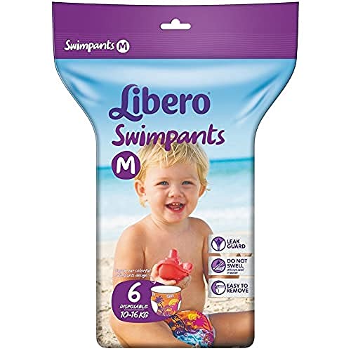 Libero Swimpants - Pañal para bebé, talla M, 6 unidades - 10 ml