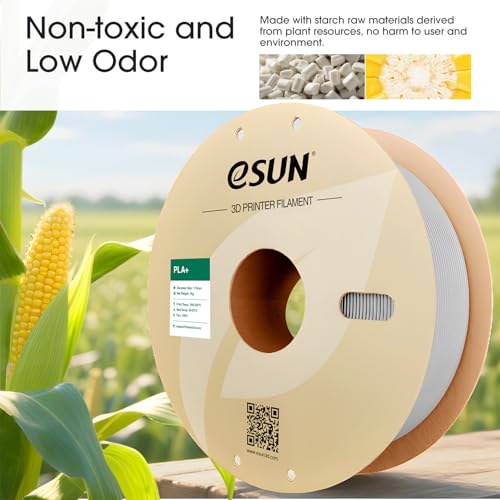 Image of eSUN PLA+ Filament 1.75mm, 3D Printer Filament PLA Plus, Dimensional Accuracy + /- 0.03mm, 1KG Spool (2.2 LBS) 3D Printing Filament for 3D Printers, RGB Green