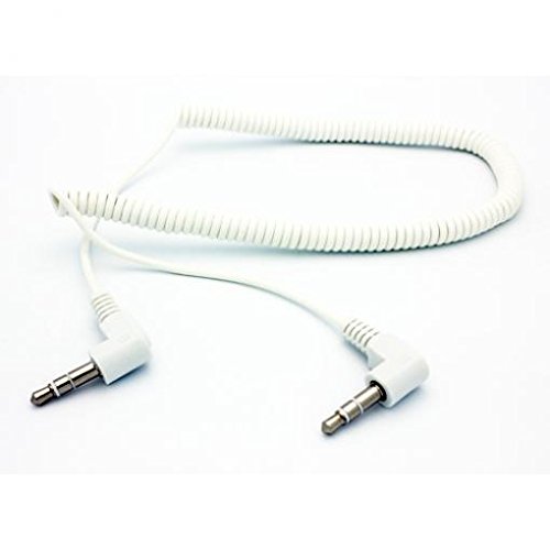 Cable auxiliar 3.5mm blanco para audio y auto