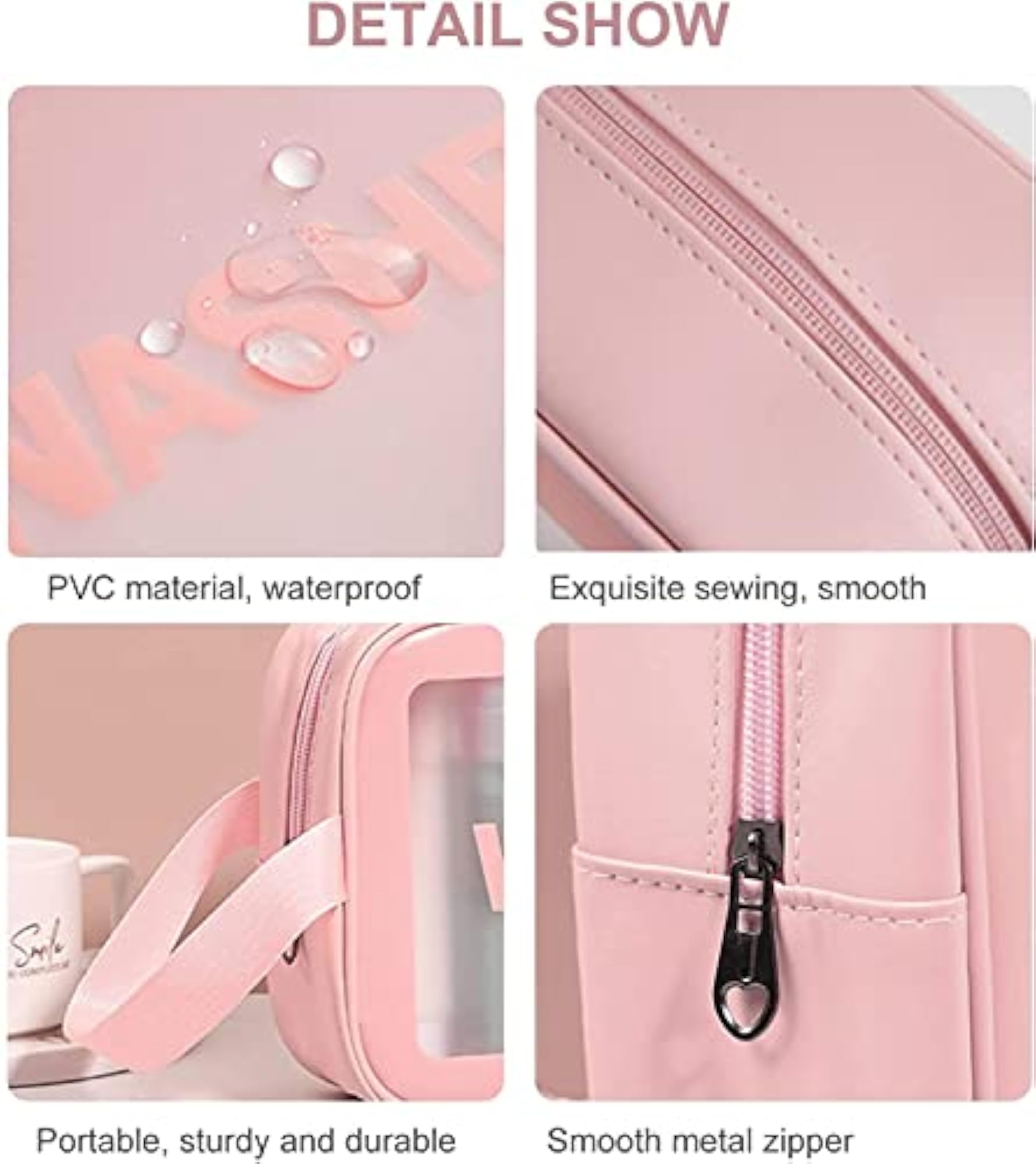 Clear Makeup Pouch Set for Women and Girls Travel