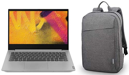 Image of Lenovo Ideapad S340 Intel Core i5 10th Generation 14 inch FHD Thin and Light Laptop (Platinum Grey), 81VV008TIN with Casual Laptop Backpack B210 15.6-inch Water Repellent Grey