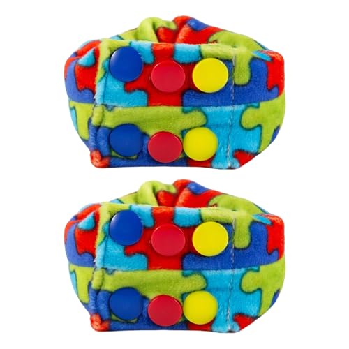 SHFGYG 2 Pack Sensory Weighted Bracelets with Snap Buttons Deep Pressure Input for SPD ADHD Autism Improve Hand Stability & Focus Thoughtful Autism Sensory Products (Medium)