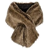 Die Kunstpelz Stola Wraps sind aus hochwertigem Kunstpelz gefertigt, weiches Sable-Satin-Futter an der Innenseite, wird nicht jucken, leicht. Händewaschen oder chemisch reinigen.