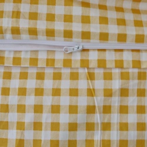 Image of Nayoroom Yellow Gingham Duvet Cover Queen Checkered Dorm Bedding