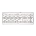Produktbild CHERRY KC 1068, Deutsches Layout, QWERTZ Tastatur, leicht desinfizierbare, wasserdichte kabelgebundene Tastatur, flüsterleiser Tastenanschlag, Weiß-Grau