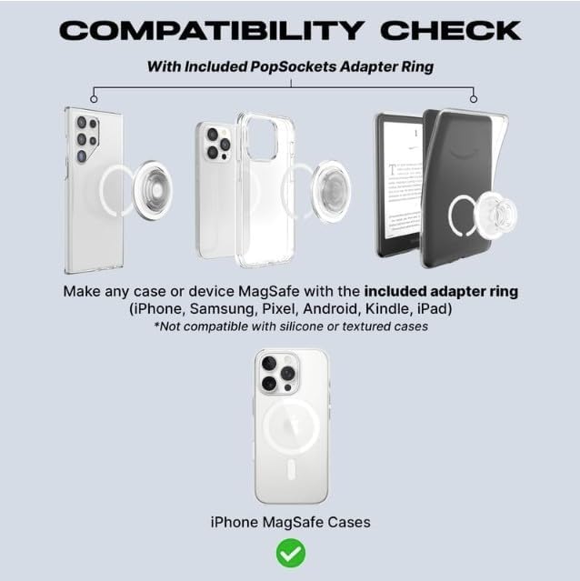 PopSockets Phone Grip for MagSafe, Magnetic Holder, Phone Stand, Green - Soft Touch Fatigue - Image 6