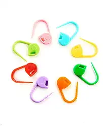 100 peças de marcadores coloridos de crochê para travar o local de costura, marcador de plástico bonito para tricô e crochê essenciais