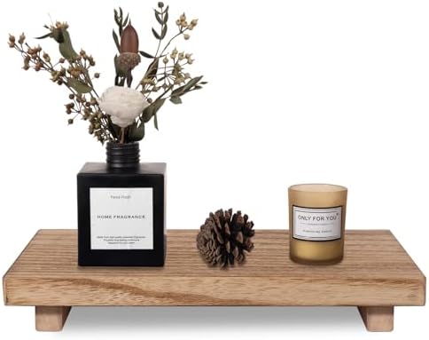 zoocatia Small Wood Tray Pedestal Stand Farmhouse Bathroom Decor ...